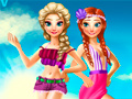 Joc Elsa And Anna Summer Vacation
