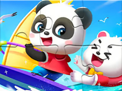 Joc Jigsaw Puzzle: Baby Panda Sailing
