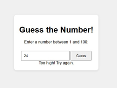 Joc Number Guessing Game