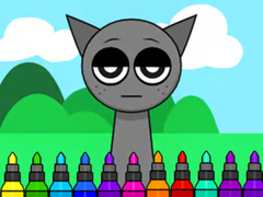 Joc Coloring Book: Sprunki Incredibox Gray