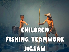 Joc Children Fishing Teamwork Jigsaw