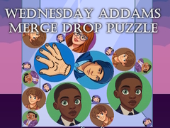 Joc Wednesday Addams Merge Drop Puzzle
