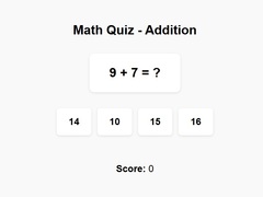Joc Math Quiz Addition