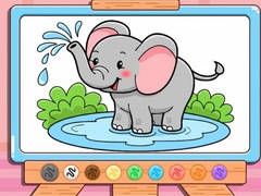 Joc Coloring Book: Cute Baby Elephant