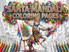 Joc Santa Mandala Coloring Pages