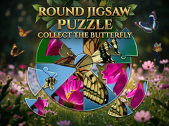 Joc Round Jigsaw Puzzle - Collect the Butterfly